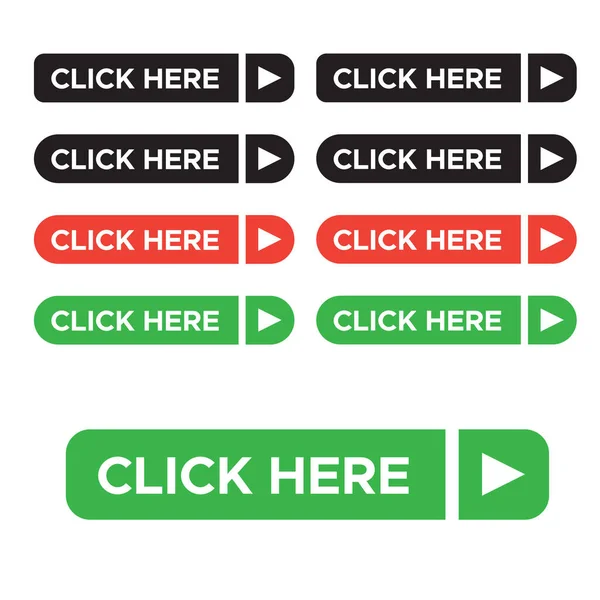 Klicken Sie Hier Web Buttons Web Taste Hier Klicken Für — Stockvektor