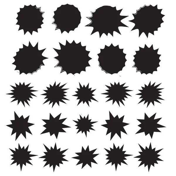 Set Vector Starburst Sunburst Badges Starburst Isolated Icons Set — Stock Vector