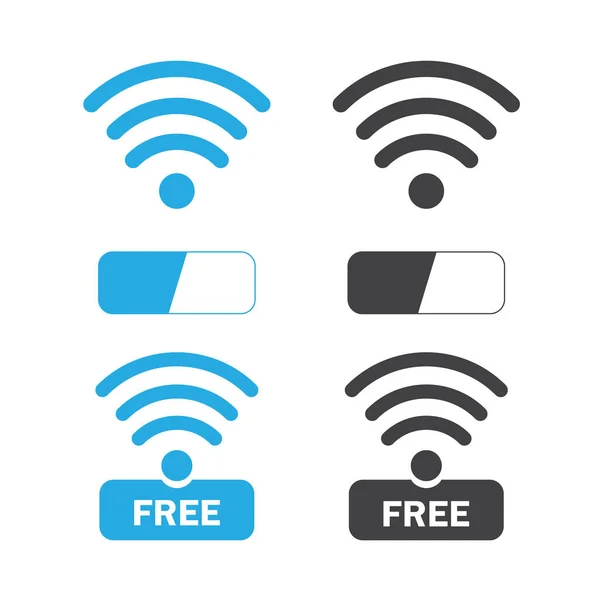 Draadloze Wifi Iconen Draadloos Netwerk Symbool Wifi Icoon Draadloze Wifi — Stockvector