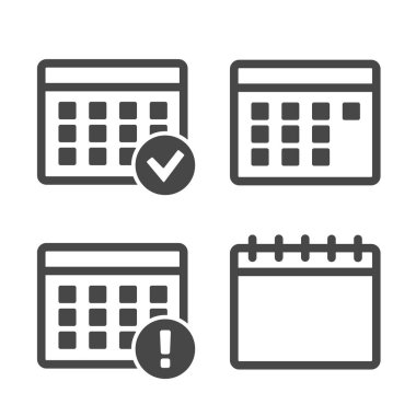 Vektör Takvim Simgeleri. Olay silme süreci ekle