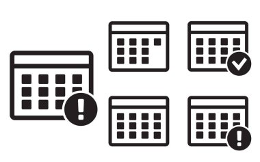 Vektör Takvim Simgeleri. Olay silme süreci ekle