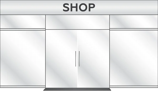 Boutique Avec Affichage Vide Vecteur Affichage Fenêtre Magasin — Image vectorielle