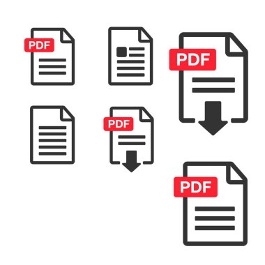 PDF dosya indirme simgesi. Belge metni, sembol web biçimi bilgisi
