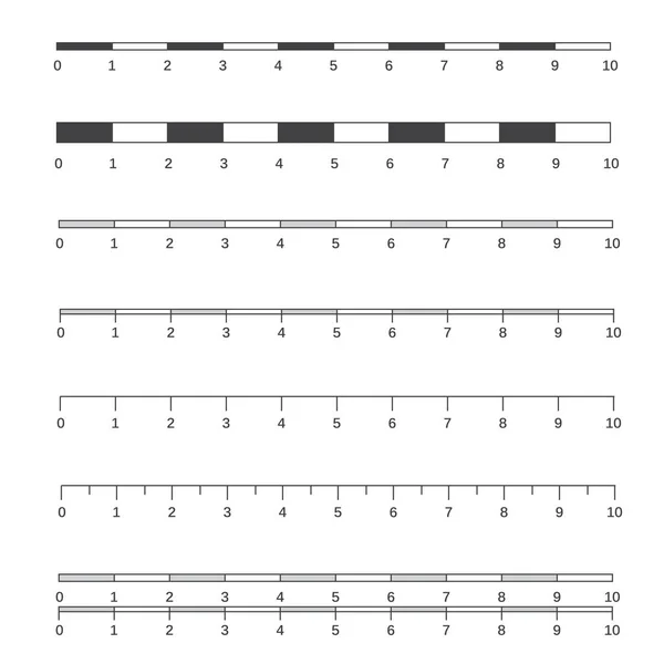 Vector Map Scales Graphics Measuring Distances — Stock Vector