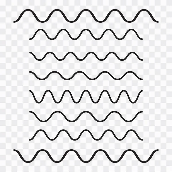 Icône Contour Des Vagues Style Moderne Minimaliste Design Plat Onde — Image vectorielle