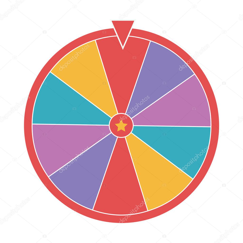 Wheel of fortune vector illustration. Wheel of fortune logo