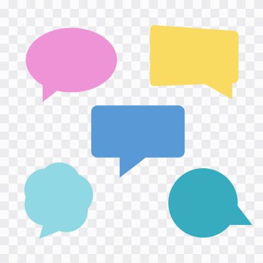 Konuşma baloncukları izole edildi. İletişim için bulut balonu konuşması