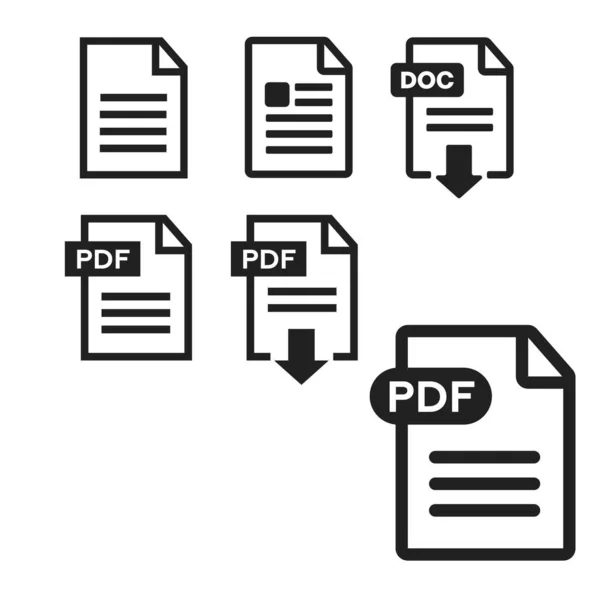 Fichier Icône Téléchargement Document Texte Symbole Information Format Web Eps10 — Image vectorielle