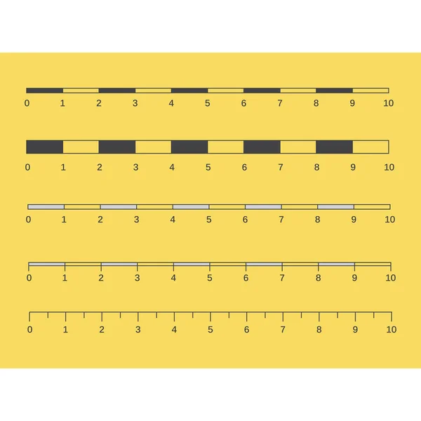 Vector Map Scales Graphics Measuring Distances — Stock Vector