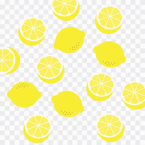 Векторная Иллюстрация Лимонного Узора Лимонный Свежий Фон — стоковый вектор
