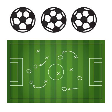Blackboard doku sette izole futbol ya da futbol oyunu strateji planı