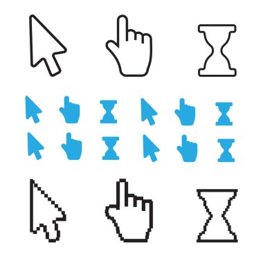 fare el oku. Piksel imleçler simgeleri el ok fare