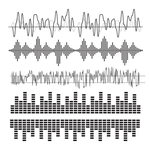 Concept Ondes Sonores Vecteur Ondes Sonores Signe Symbole Des Ondes — Image vectorielle