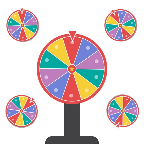 Wheel Luck Fortune Wheel Fortune Vector Illustration — Stock Vector