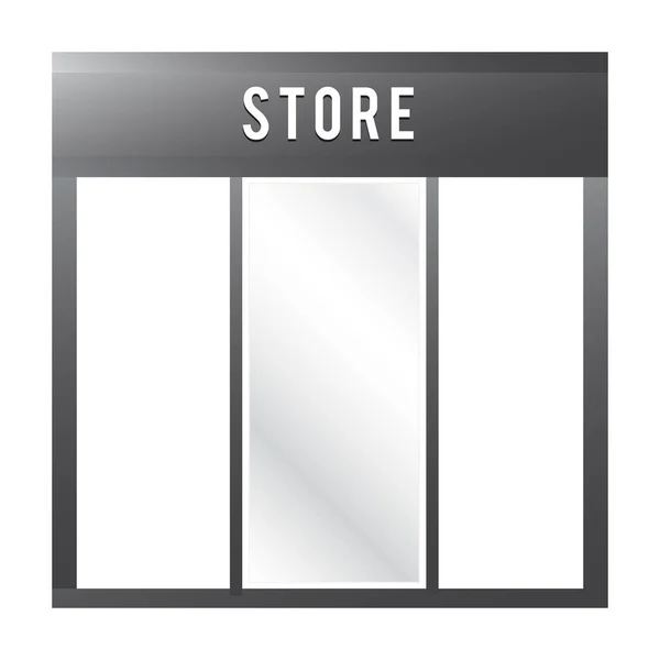 Boutique Illustration Vectorielle Avant Boutique Façade Avant Arrière Plan Vectoriel — Image vectorielle