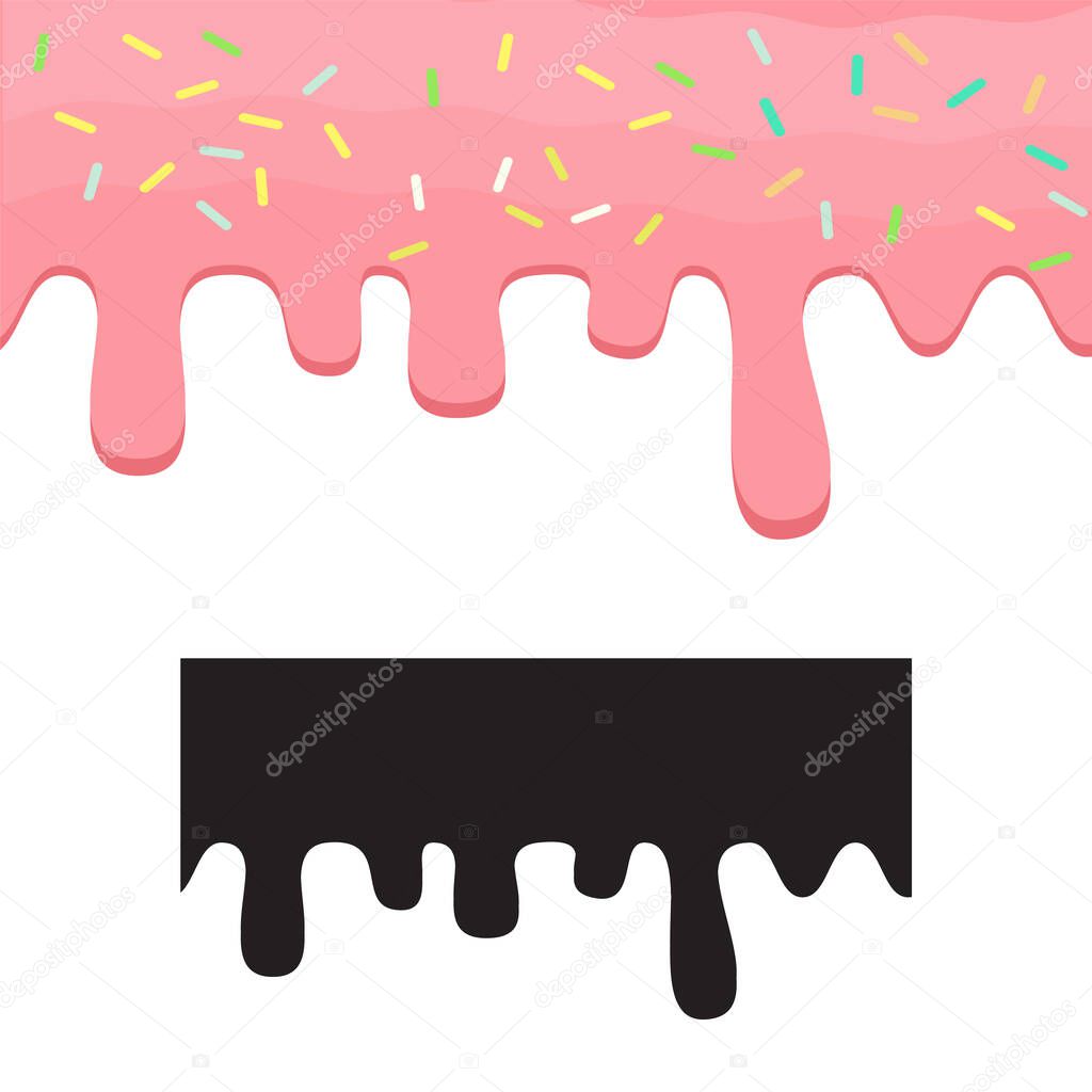 Flowing Ice Cream, food background vector