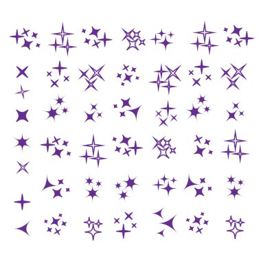 Vektör siyah semboller parlıyor. Parıltı vektörü