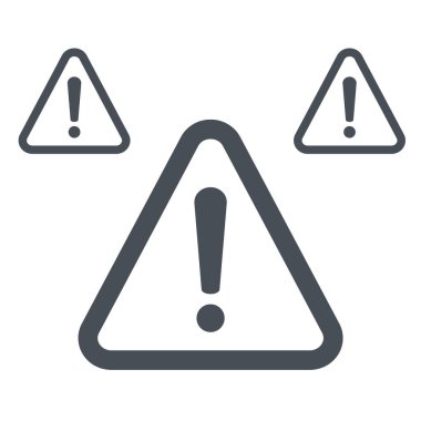 Dikkat ikonu. Tehlike sembolü. Simgeyi uyar