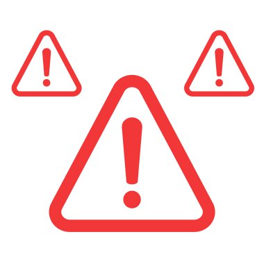 Dikkat ikonu. Tehlike sembolü. Simgeyi uyar