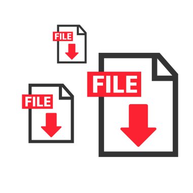 PDF Belge simgesi ayarlandı. Dosya Simgeleri. PDF dosya indirme simgesi