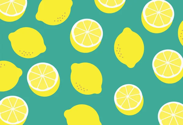Шаблон Лимона Симпатичное Прошлое Лимонно Жёлтый Вектор — стоковый вектор