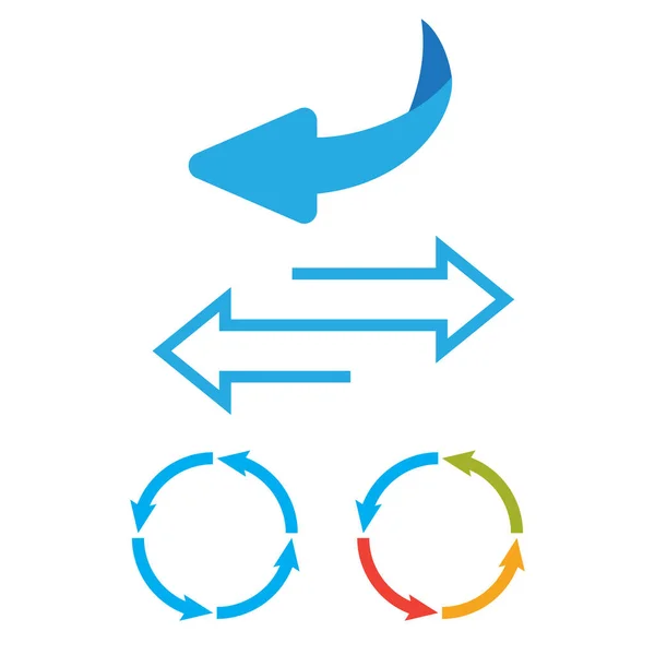 Иконка Стрелки Разворота Перевернись Поверни Стрелку Обратный Знак — стоковый вектор