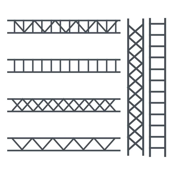 钢桁架梁结构 广告牌矢量的金属框架 — 图库矢量图片