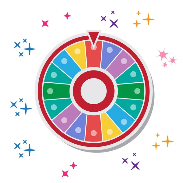 Kerék Szerencse Spin Wheel Fortune Vektoros Illusztráció — Stock Vector