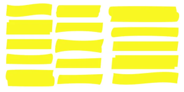 Κίτρινες Γραμμές Σήμανσης Υψηλότερες Πινελιές Και Σχεδίαση Σχεδίου — Διανυσματικό Αρχείο