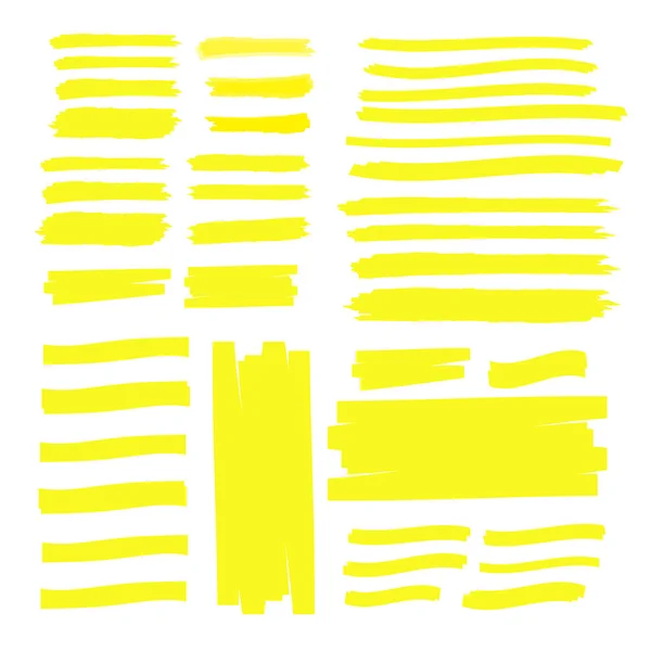 Marker Marks Yellow Marker Text Selection Vector — Stock Vector