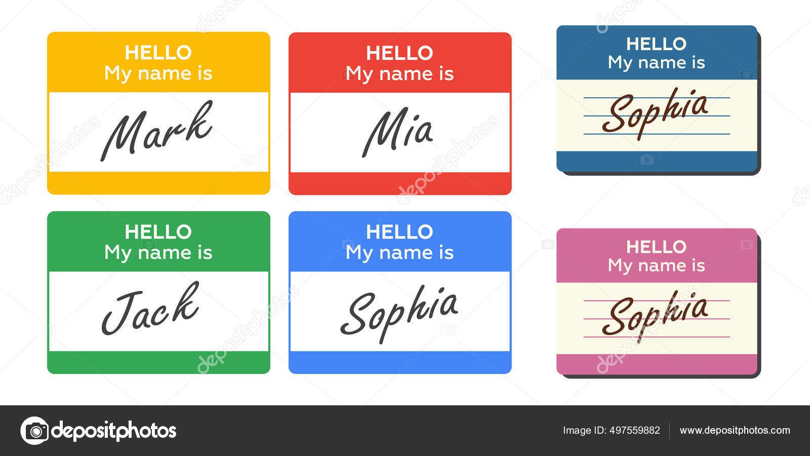 Hello Name Card Label Sticker Introduce Badge Welcome Stock Vector Image by ©myub #497559882 Hello Name Card Label Sticker Introduce Badge Welcome Stock Vector Image by ©myub #497559882