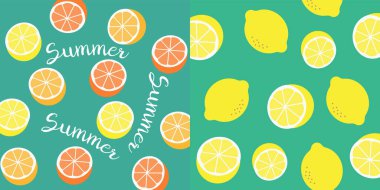 Limon desenli. Vektör sarı limon deseni