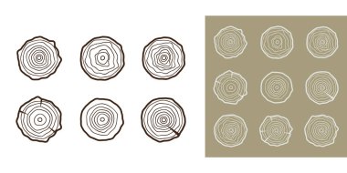 Ağaç halkaları arka plan. Yıllık soyut çember ağaç vektörü