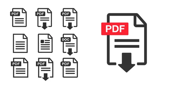 Fájl Ikonok Vektor Dokumentumikonok Beállítva — Stock Vector