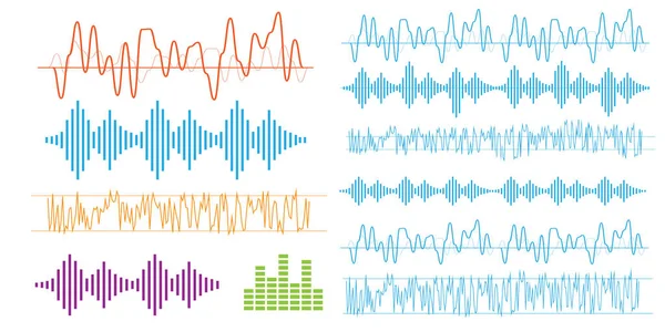 Διάνυσμα Ηχητικών Κυμάτων Σήμα Ηχητικών Κυμάτων Και Σύμβολο Επίπεδο Στυλ — Διανυσματικό Αρχείο