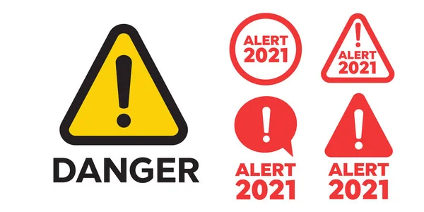 Значок Предупреждения Значок Внимания Символ Опасности Reert Icon — стоковый вектор