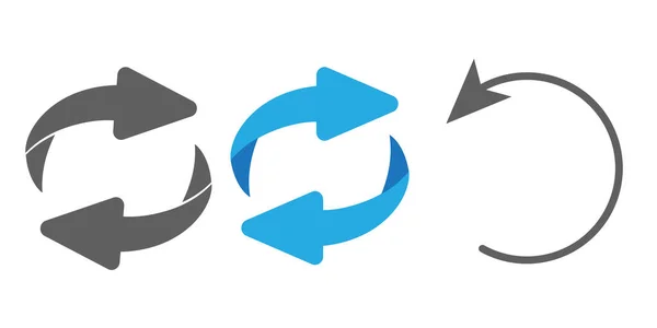 Omdraaien Omdraaien Terug Pijl Pictogram Plat — Stockvector