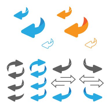 Sayfa açmak veya geri okunu düz vektör set