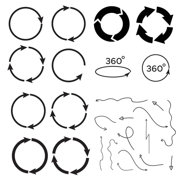 Набор Векторов Стрелки Поворота Страницы Назад — стоковый вектор