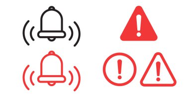 Tehlike işareti düz tasarım. Dikkat hatası simgesi.