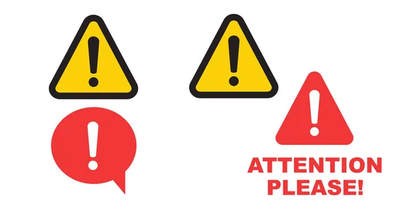 Icône Attention Symbole Danger Icône Alerte — Image vectorielle