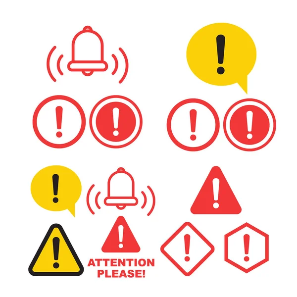 Fara Tecken Platt Design Ikonen För Försiktigt Fel — Stock vektor