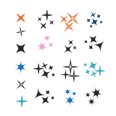 Parıltı, parıldayan ışık yıldızları ve patlamaları etkiler. Parlak havai fişek, dekorasyon pırıltısı, parlak ışık