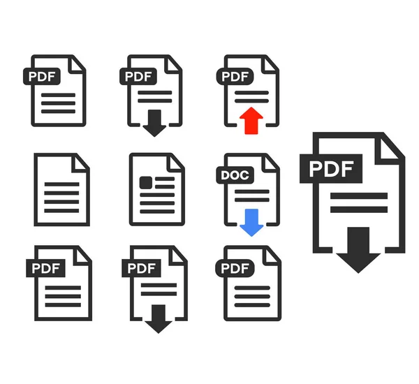 Ícones Arquivo Design Ilustração Vetorial — Vetor de Stock