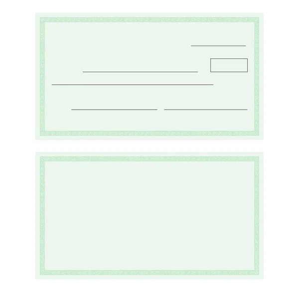 Blank check design vector illustration — Stock Vector