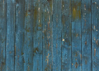 Eski mavi ahşap çit doku. 