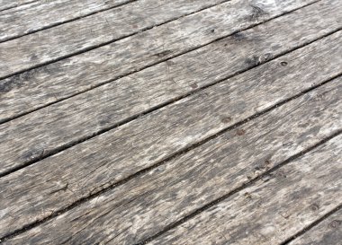 Yıpranmış gri ahşap zemin. 