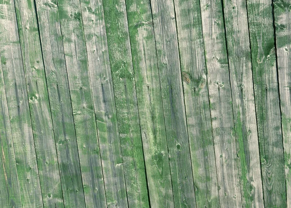 Yeşil ve gri ahşap çit doku yıpranmış. — Stok fotoğraf