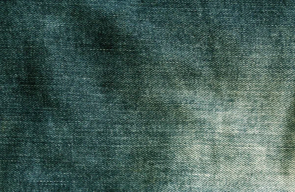 Textura de tecido de jeans verde . — Fotografia de Stock