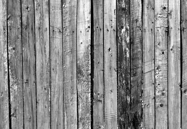 Textura de cerca de madeira preto e branco . — Fotografia de Stock